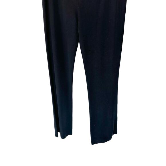 Misook Pants Black Basic Stretch Relaxed Pull On Knit Straight Leg Medium - Picture 4 of 10